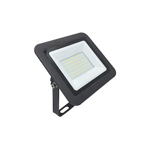 Commercial: 230V 50W LED Floodlight IP65 4K  Natural White, 205L * 160W * 33D - BLACK