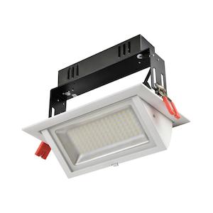 Commercial: 40W Geoled Interior Rectangular LED Tiltable Shop Downlight 245mm*160mm*145mm