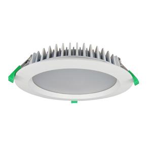Commercial: 40W IP44 Geo40 Downlight 4000K Natural White 227Ømm x 45mmHeight - WHITE
