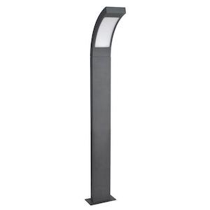Commercial: Draco - Curved Bollard (Charcoal) -3000K Warm White