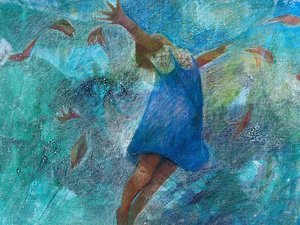 Products: Flying Girl - A4 Medium Print - The Light Library