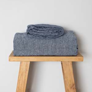 Linen Flat Sheets: Denim Linen Flat Sheet