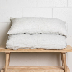 Linen Pinstripe Collection: Pinstripe Linen Pillowcases - Pair