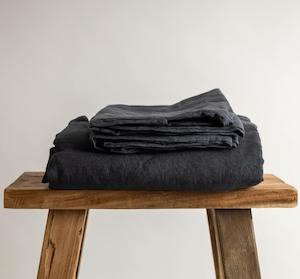 Midnight Blue Linen Fitted Sheet