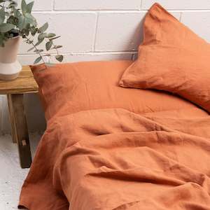 Clay Linen Duvet Cover