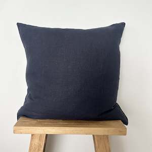 Linen Cushion Covers: Ink Linen Cushion Cover
