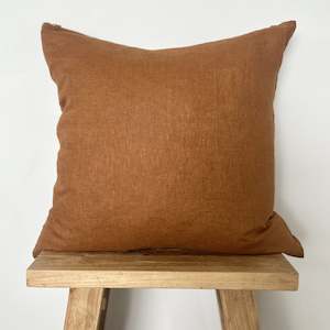 Linen Cushion Covers: Caramel Linen Cushion Cover