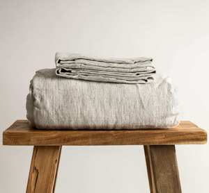 Linen Pinstripe Collection: Pinstripe Sheet Set