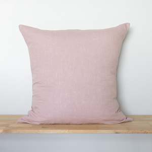 Dusky Pink Linen European Pillowcases - Pair