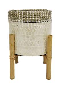 Home: Large Luna Capiz Shell Planter