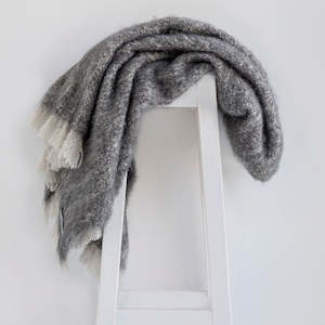 Products: Alpaca Blanket Throw - Granite