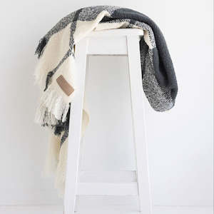 Pure NZ Wool Throw Check