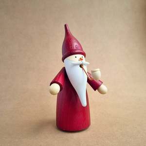 Red Santa Smoking Figure