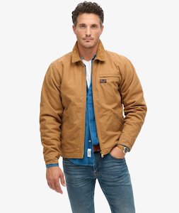 SUPERDRY SURPLUS RANCH JACKET - DENIM TOBACCO BROWN