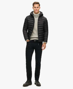 Mens Superdry: SUPERDRY HOODED FUJI SPORT PADDED JACKET - Black