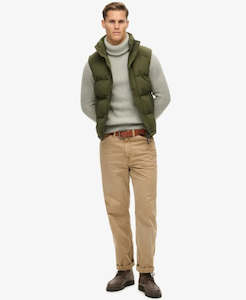 Mens Superdry: SUPERDRY HOODED EVEREST GILET - Goods Olive Green