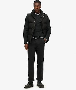 Mens Superdry: SUPERDRY NON  HOODED EVEREST GILET - Black