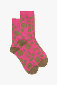 Socks: ANTLER SOCKS - PINK TERRAZZO