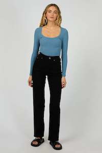 Silent Theory: SILENT THEORY HAZEL L/S TEE - Slate Marle