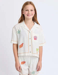 The Little Foxs Den: EVE GIRL SUNRAYS SHIRT - Vintage White