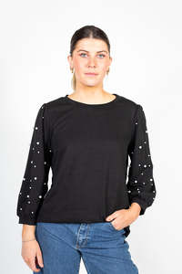 Womens T Shirts: ANTLER KNIT MIDNIGHT SWEATER
