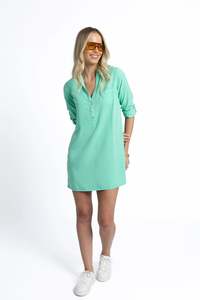 Humidity: HUMIDITY LENI SHIRT DRESS - Green