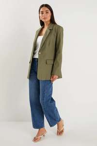 Blazers: IVY + JACK  DOCK ROLLED SLEEVE BLAZER - Soft Khaki