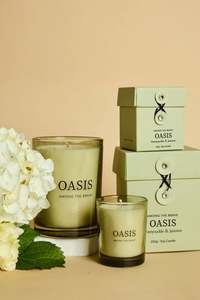 Accessories: AMONG THE BRAVE SOY CANDLE - OASIS HONEY SUCKLE & JASMINE - 250g