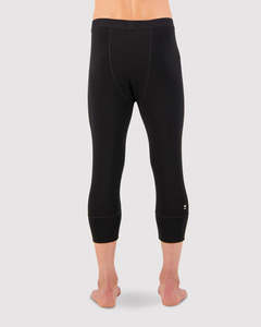 Mens Bottoms: MONS ROYALE CASCADE MENS 3/4 LEGGING BLACK