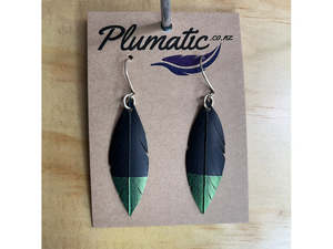 PLUMATIC EARRINGS - GREEN TIPS