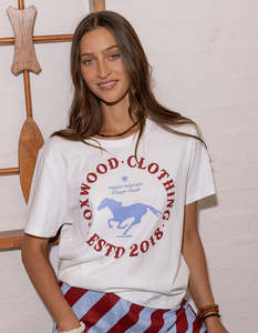FOXWOOD ESTD 2018 TEE - Vintage White