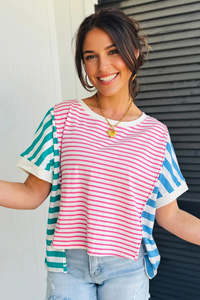 Womens Short Sleeve Tops: PRICKLE & POLLY - Ziggy Tee