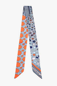 Accessories: ANTLER SCARF TWILLY - TANGERINE BLOOM