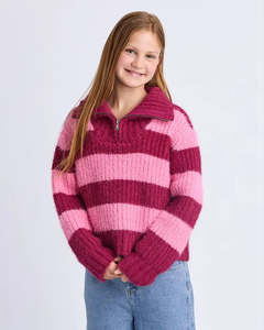 The Little Foxs Den: EVE GIRL -Daria 1/4 Zip Knit Jumper