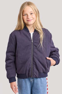The Little Foxs Den: EVE GIRL AYDA BOMBER - Navy