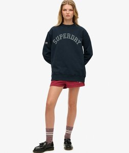 Womens Sweatshirts Crews: SUPERDRY ATHLETIC ESS SLOUCHY CREW - Eclipse Navy
