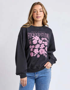 FOXWOOD FLORET CREW - Black