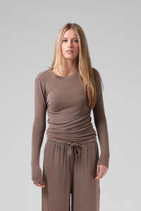 Womens Sweaters Crews: RPM LUX EVERY DAY - Taupe