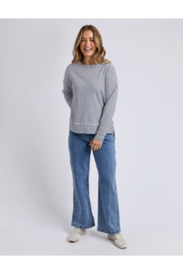 FOXWOOD EDDIE STRIPE TOP - Black/White