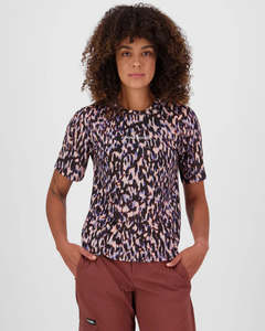 MONS ROYALE ICON WOMENS TEE - Rock Leopard
