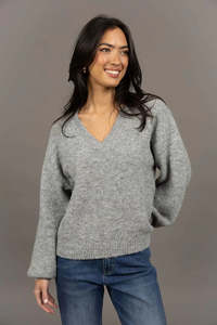 HUMIDITY NOUVEAU V NECK - Ash