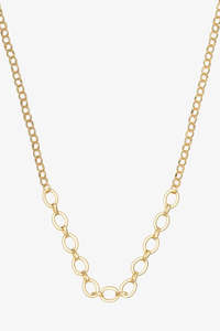 ANTLER NECKLACE - LONG LINK CHAIN - Gold
