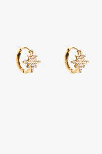 Accessories: ANTLER EARRINGS TWINKLE HUGGIE