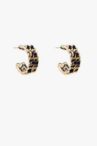 Accessories: ANTLER EARRINGS  - LEOPARD THREAD