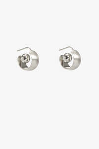 Accessories: ANTLER EARRINGS  - BALLAST HOOP - Silver
