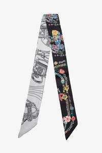 Accessories: ANTLER SCARF TWILLY - Nocturne Garden
