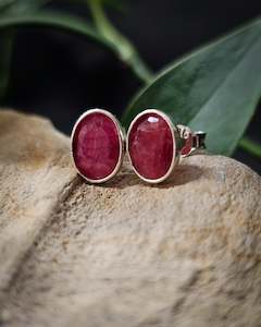 Bracelets: Sterling Silver Ruby Studs