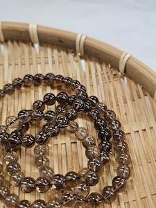 Smoky Quartz Bead Bracelet