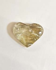 Carvings: Small Citrine Heart #1