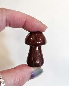 Carvings: Red Jasper Mushroom